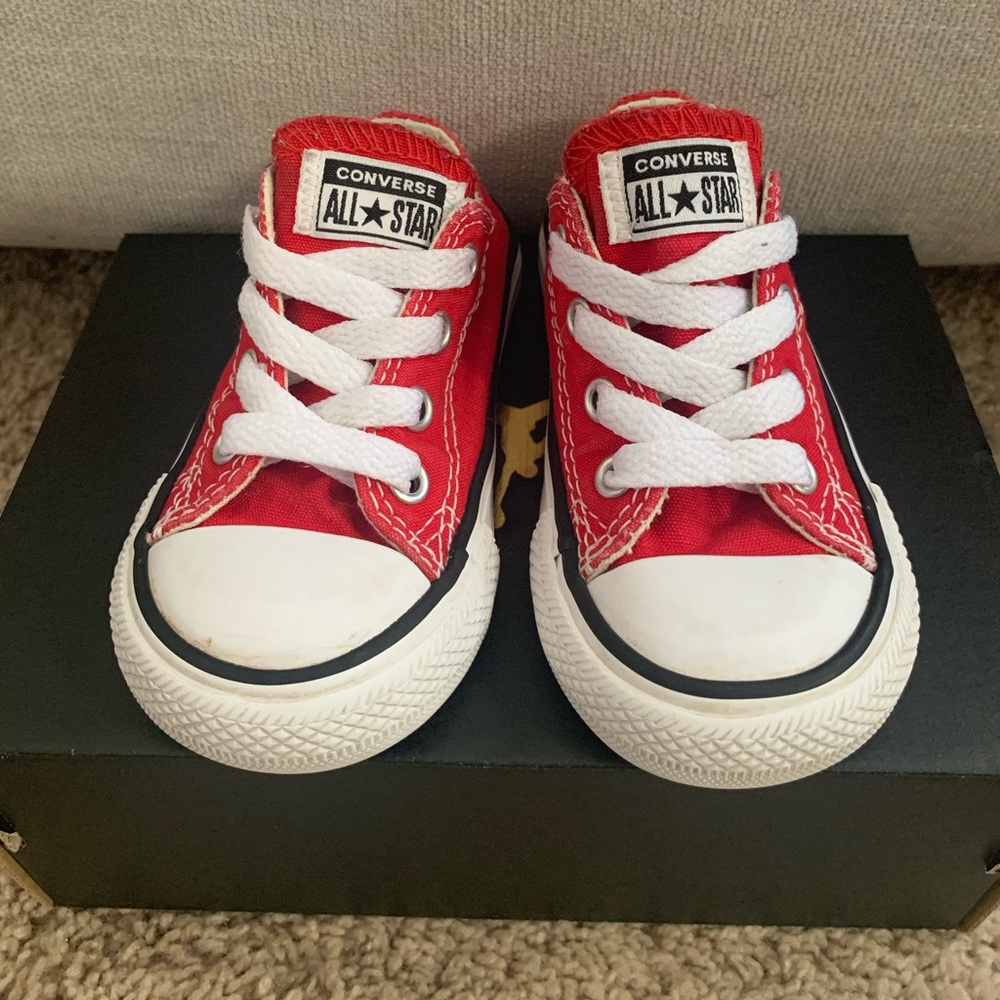 Red Chuck Taylor All-Stars (infant/toddler) size 5